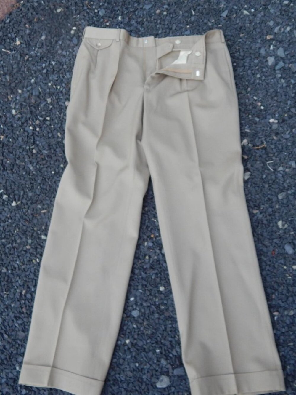 Vintage Polo Ralph Lauren Linen Blend Pleated Trousers 34 Straight Leg USA ***
